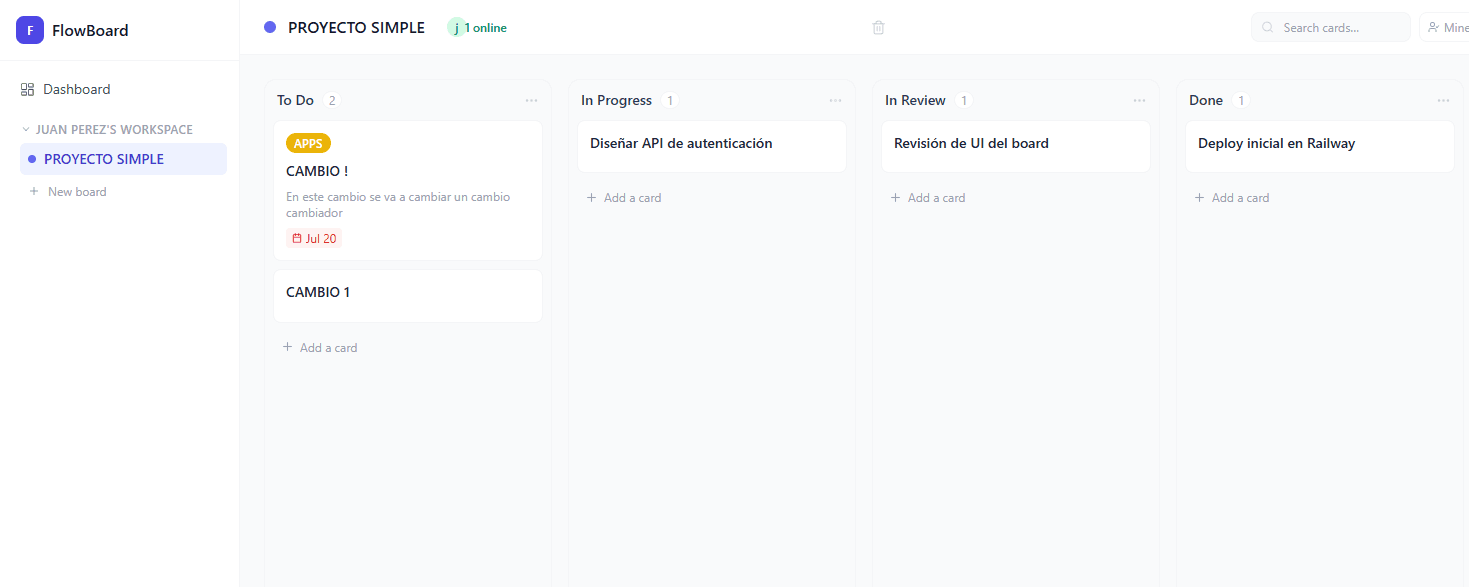 FlowBoard screenshot